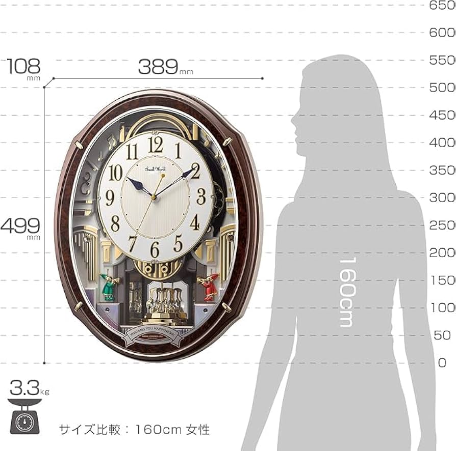 teckyonさん専用全国送料込SEIKO電波時計メロディ付き Amazon.co.jp: 掛け時計 電波時計 時計 48曲メロディ付き ブラウン